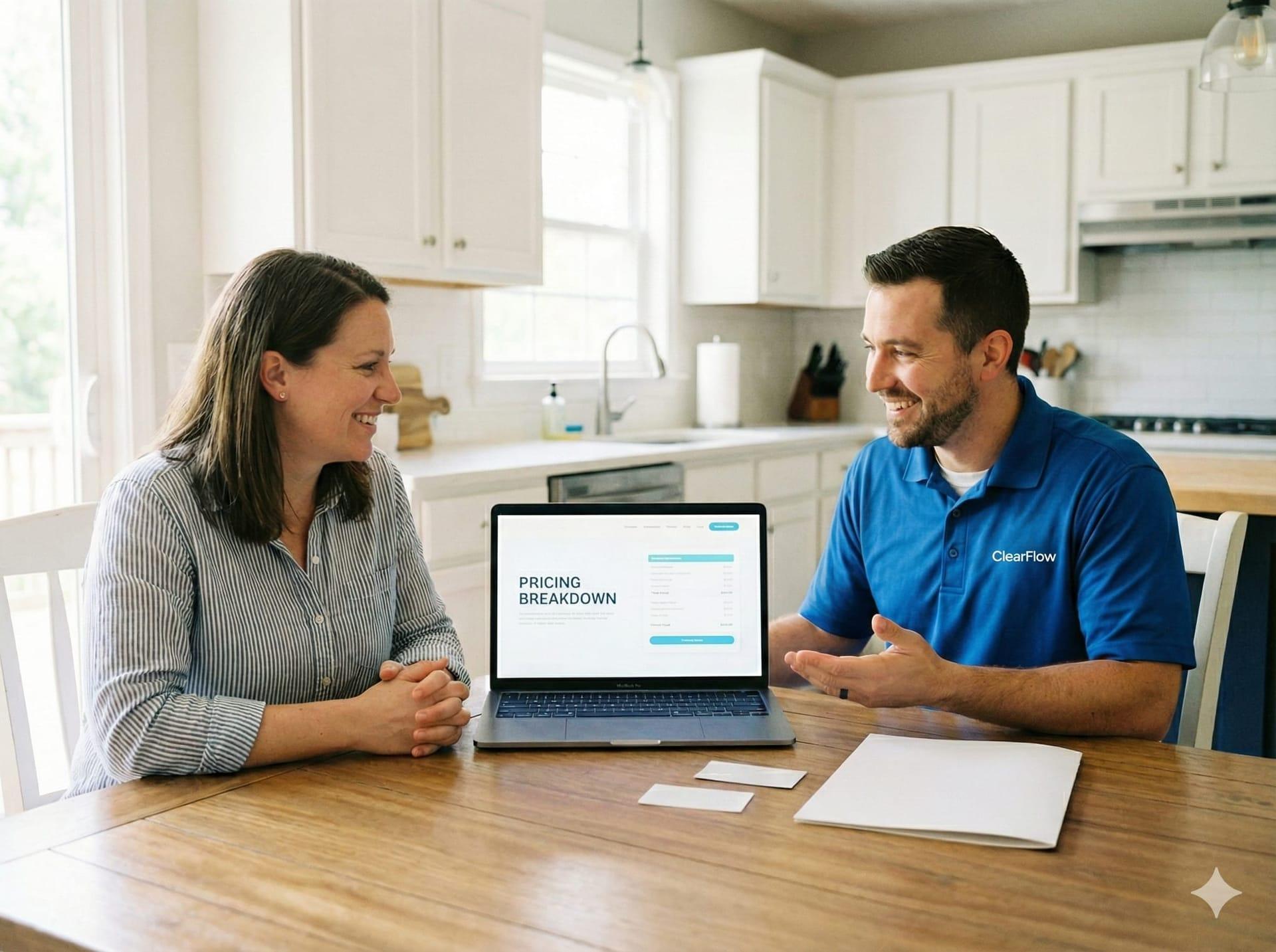 Resi Tech Solutions technician helping a customer